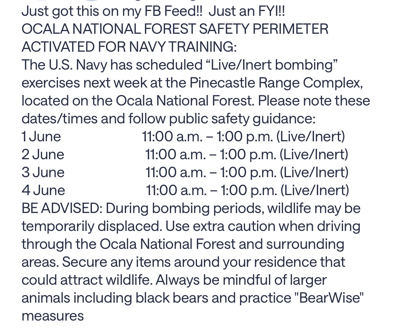 I got this email the “training “ is real and it is loud!!